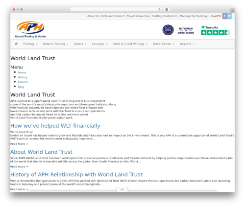 Magazine Basic theme WordPress - aph.com/community/charity/world-land-trust
