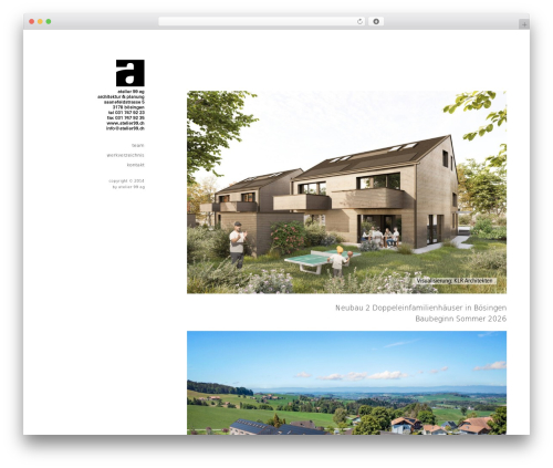 Showcase premium WordPress theme - atelier99.ch