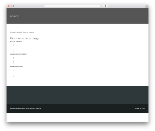 WordPress theme Mana - arkane.nihtingael.com