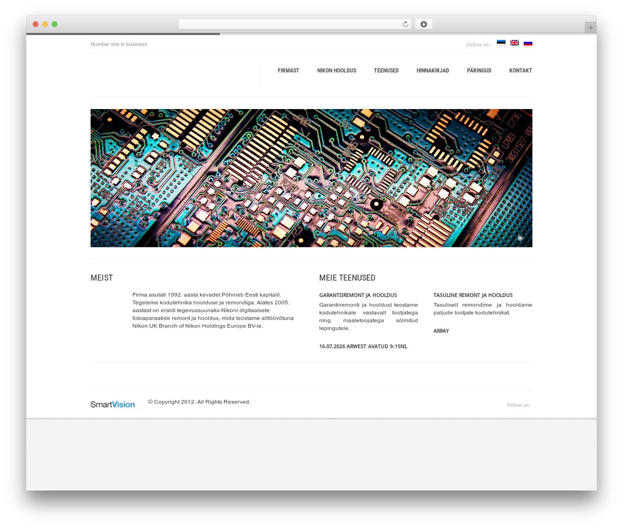 WordPress theme SmartVision - arwest.ee