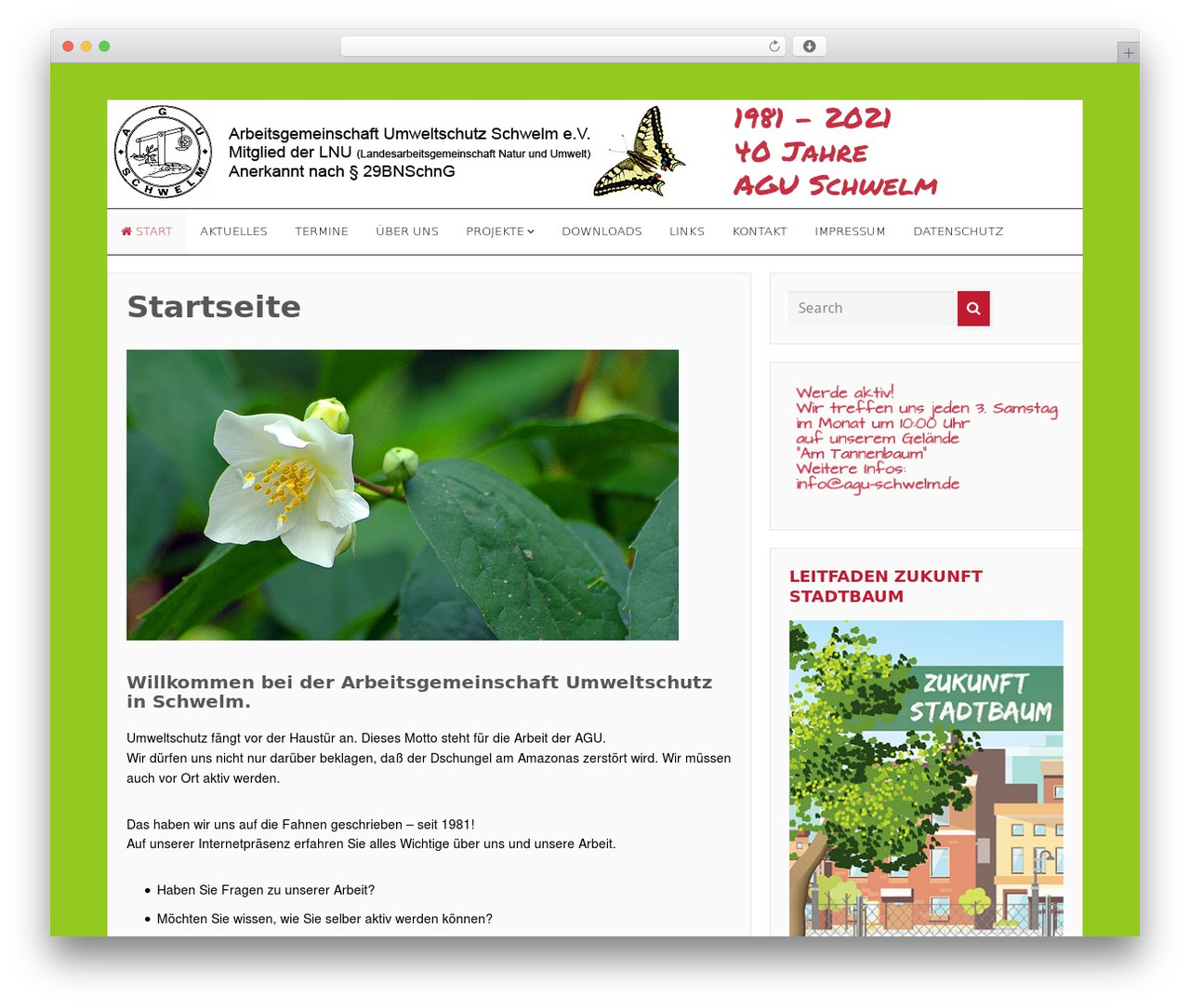 Beginner WordPress theme - agu-schwelm.de
