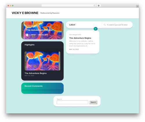 Dashwall WordPress theme - vickyebrowne.com