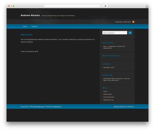 deCoder WordPress theme design - andrewmalvarez.com