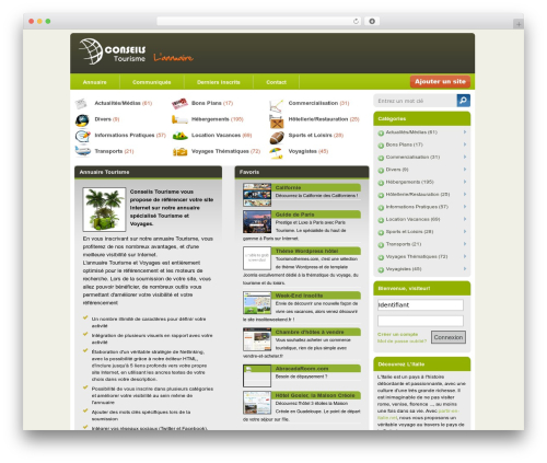 DirectoryPress WordPress theme - annuaire-tourisme-et-voyages.com
