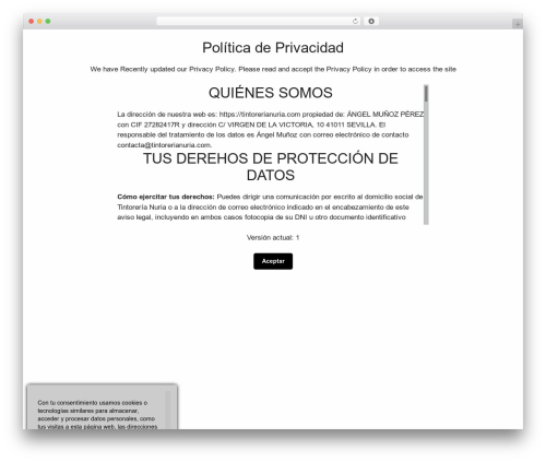 Gdprsuite WordPress plugin - tintorerianuria.com