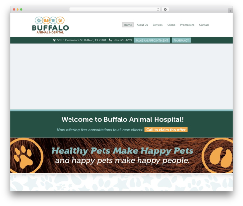 iVET360 Platform 1 WordPress theme - buffaloanimaltx.com