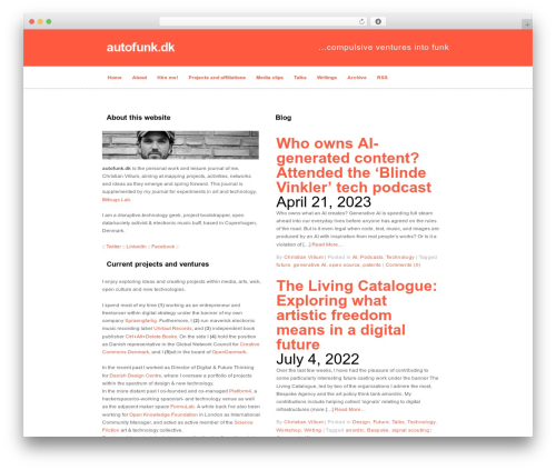 Mixtape WordPress theme - autofunk.dk