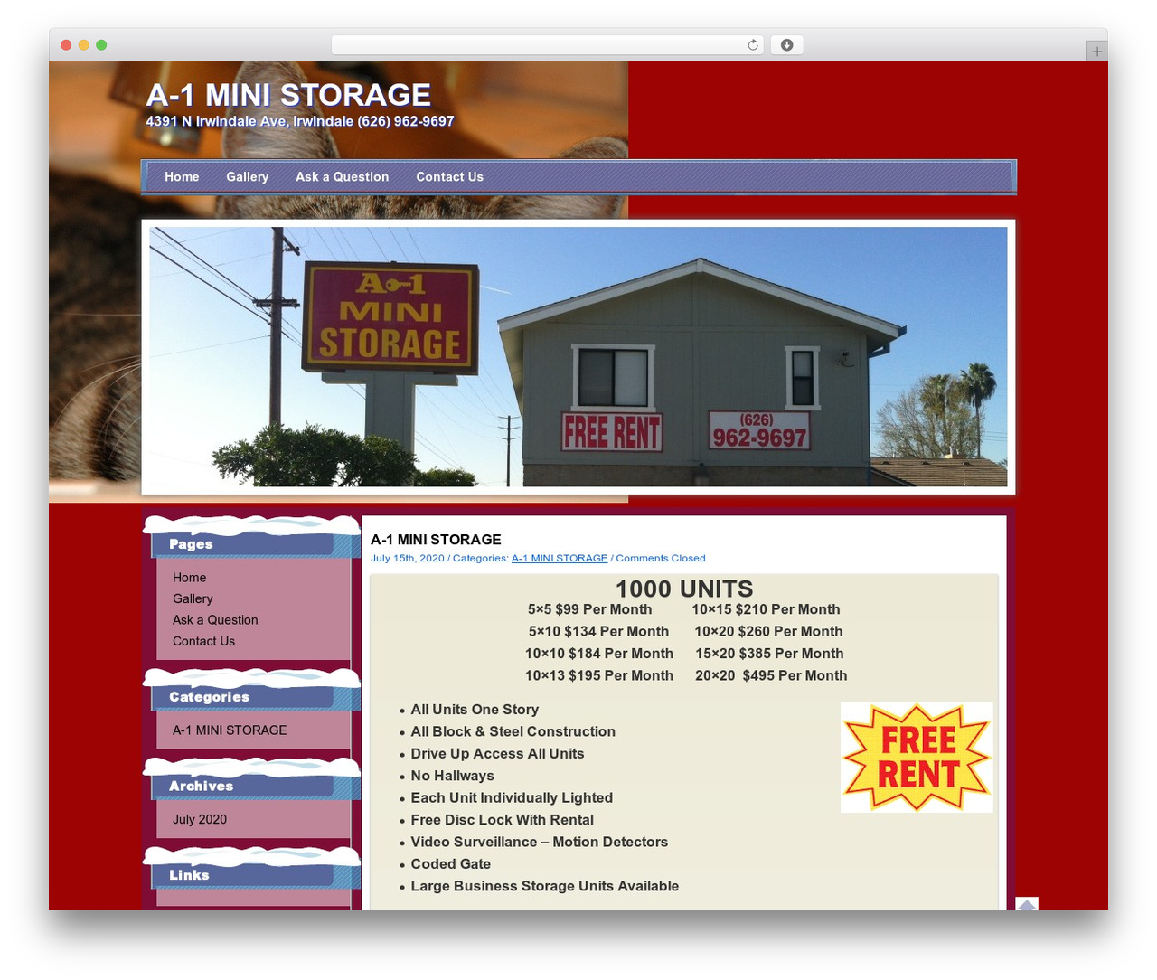Theme WordPress Winter - a1ministorage2013.com