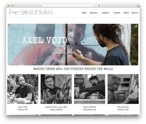 WordPress theme Cesar - artstreetandstories.com