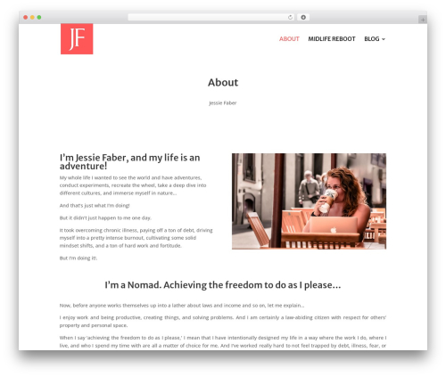 WordPress theme Divi - jessie.life