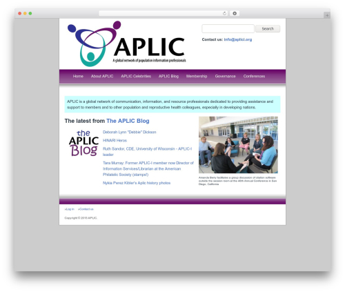 APLIC top WordPress theme - aplici.org