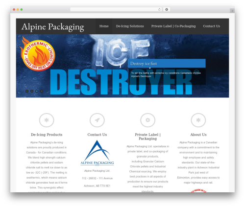 Asteria Lite WordPress theme - alpinepackaging.ca