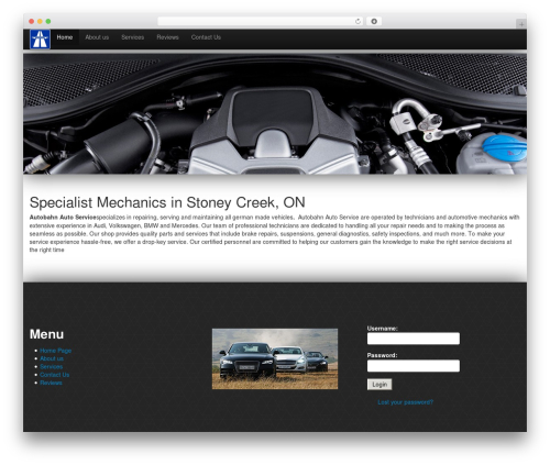 Bootstrap Parallax theme WordPress - autobahnautoservice.ca