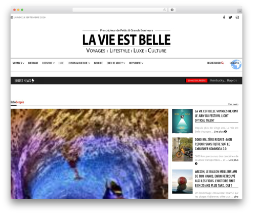 FlatNews newspaper WordPress theme - lavieestbellemag.com