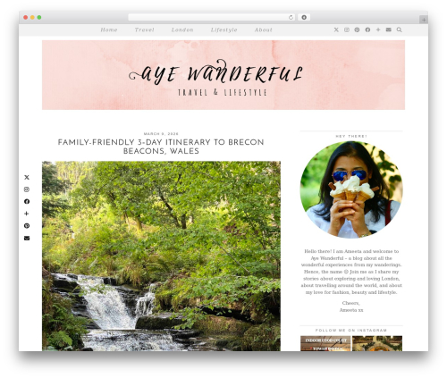 Ghost Shell (pipdig) WordPress theme - ayewanderful.com