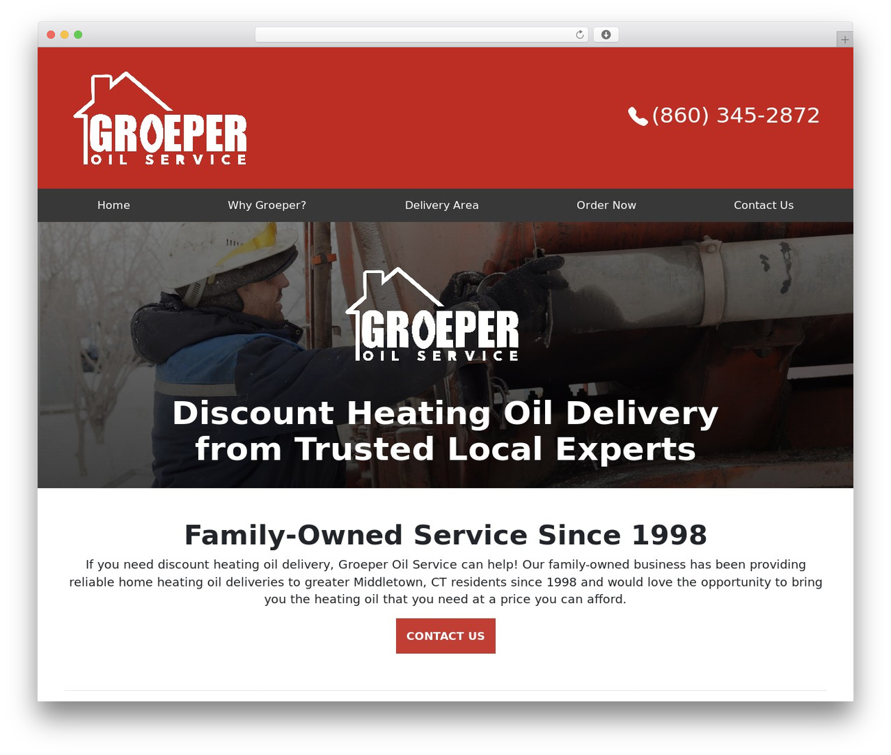 Groeper WP theme - groeperoilservice.com