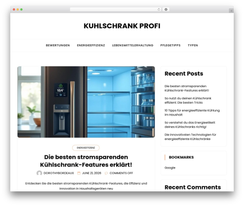 minimalblog WordPress blog theme - kuhlschrankprofi.com