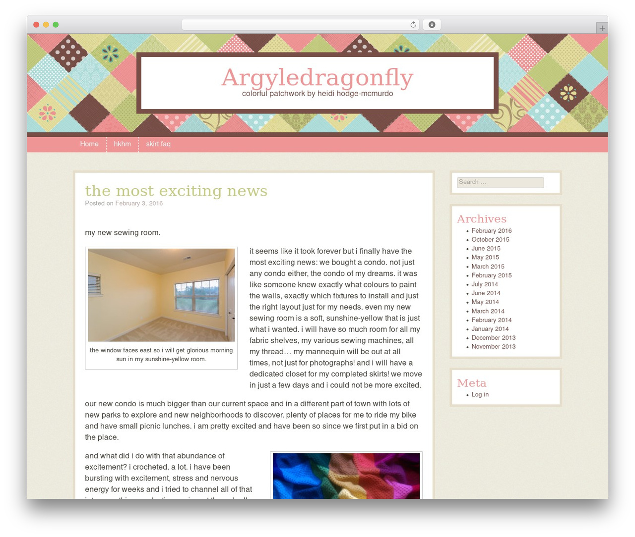 Patchwork WordPress theme - argyledragonfly.com Patchwork WordPress theme - argyledragonfly.com