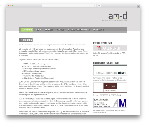 Prototype (Light) WordPress theme - am-d.de