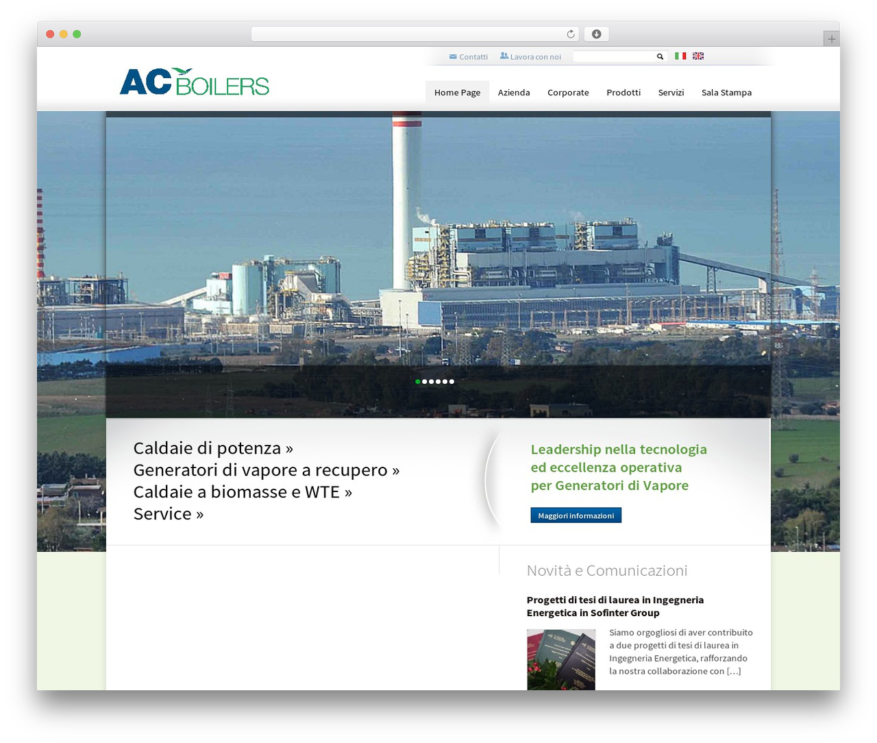 WordPress theme Ansaldo - acboilers.com