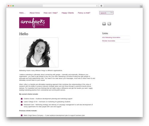 Boldy WordPress theme - annafranksmarketing.com
