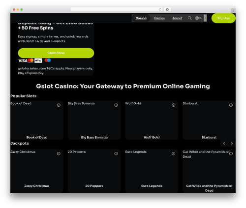 cms WordPress gaming theme - gslotscasino.com