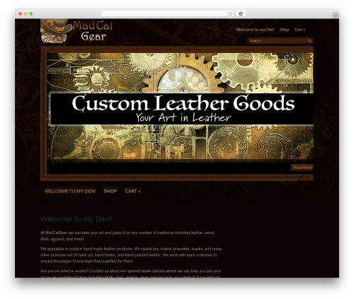 WordPress theme Steampunk - madcatgear.com