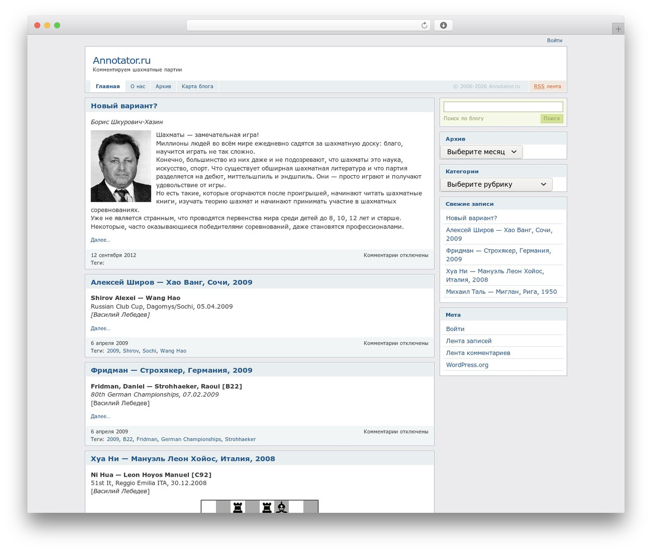 WordPress theme Blocks - annotator.ru
