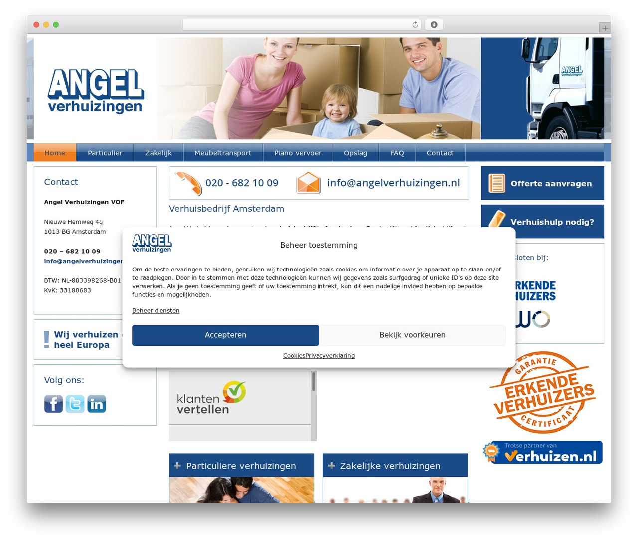 WordPress theme Webton - angelverhuizingen.nl