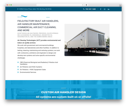 AirClean theme WordPress - aircleaningtechnologies.com