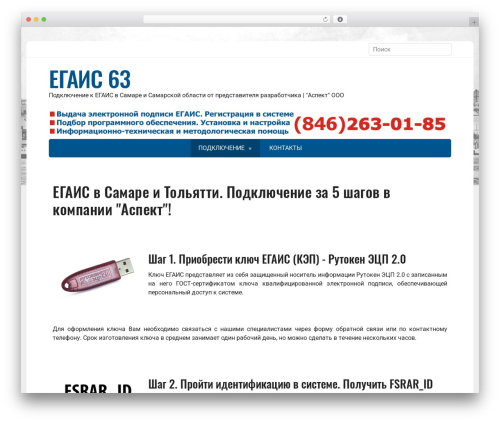 Basic free WordPress theme - egais63.ru