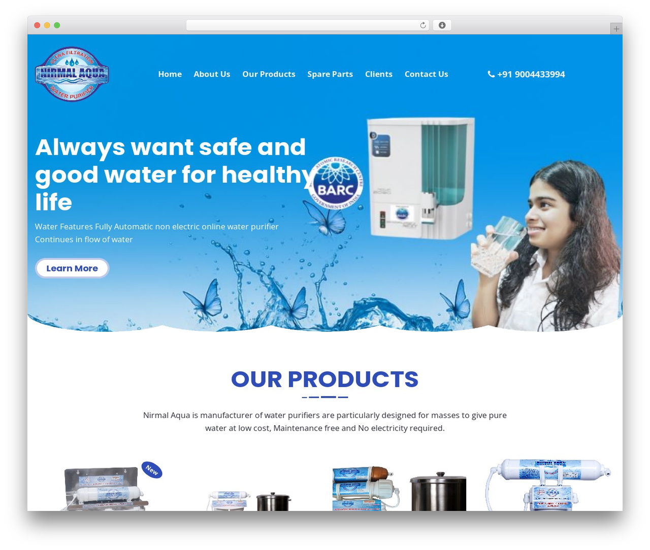 CreativeWavetTech WordPress theme - nirmalaqua.com