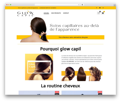 pinkmart WordPress theme design - glowcapil.ma