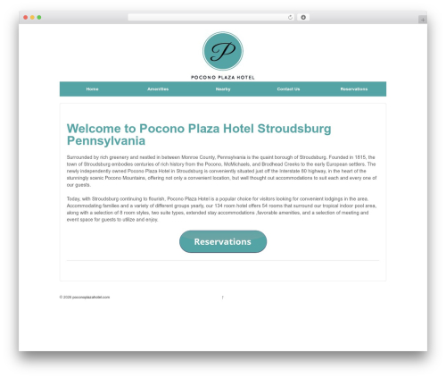 Responsive Pro WordPress hotel theme - poconoplazahotel.com