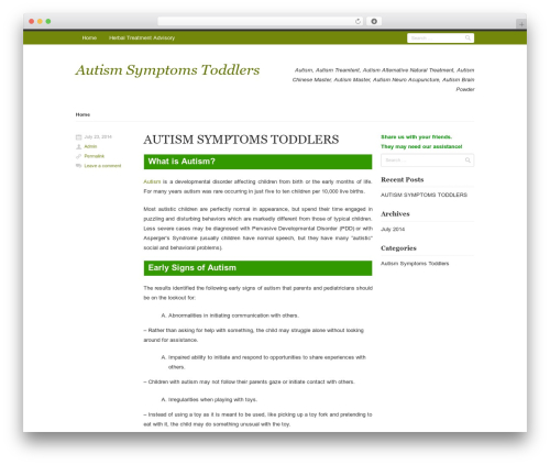 Rumput Hijau WordPress page theme - autism-symptoms-toddlers.herbal-treatment-advisory.com