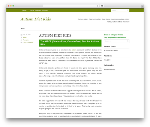 Rumput Hijau WordPress website theme - autism-diet-kids.herbal-treatment-advisory.com