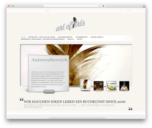 SimplePress WordPress theme - artofartsverlag.de