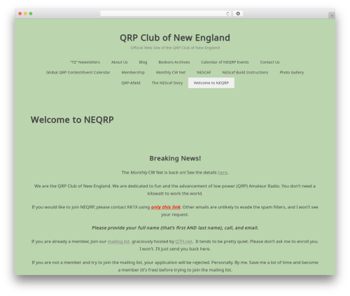 Theme WordPress Noto Simple - newenglandqrp.org