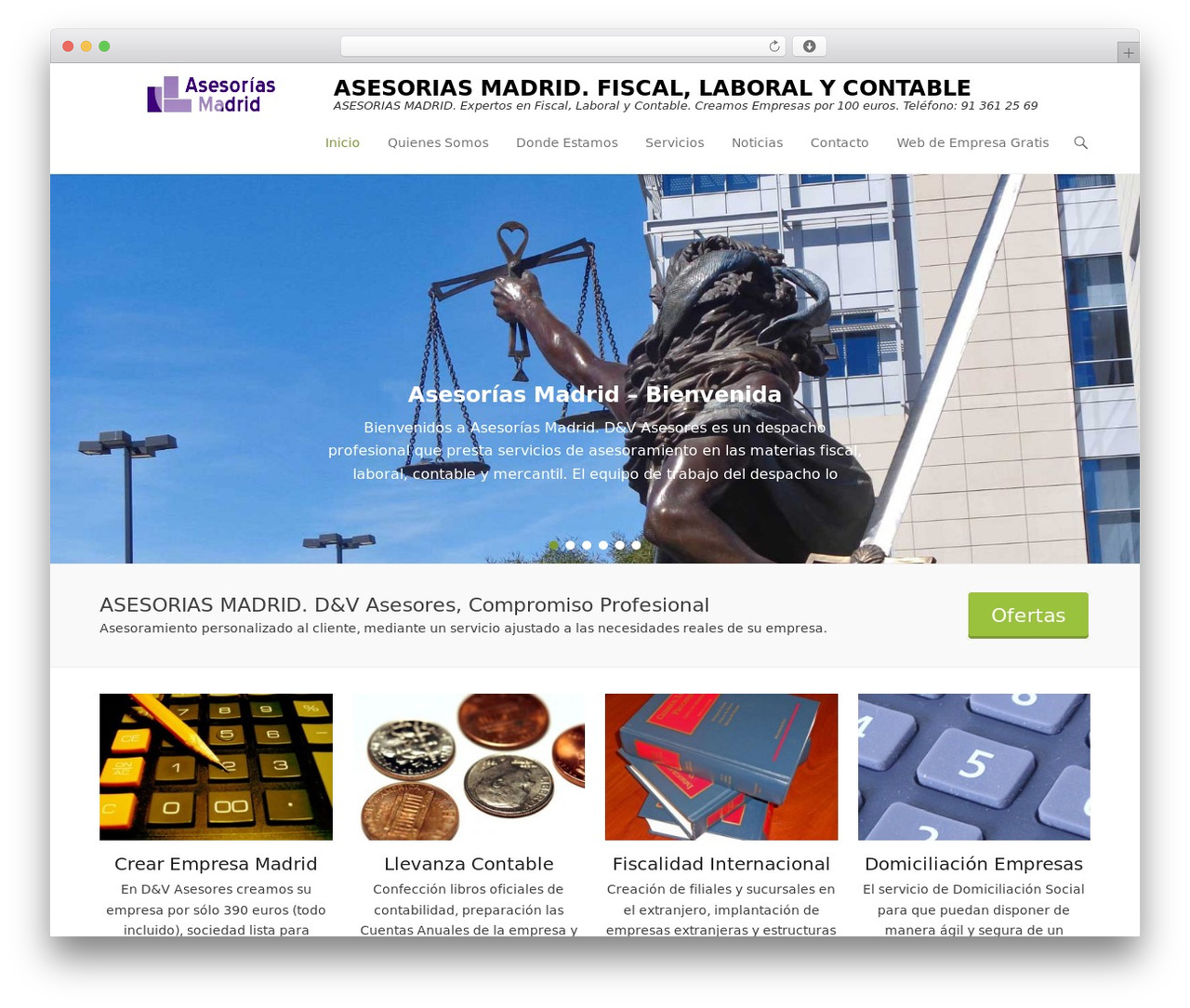 WordPress theme Adventurous Pro - asesorias-madrid.com