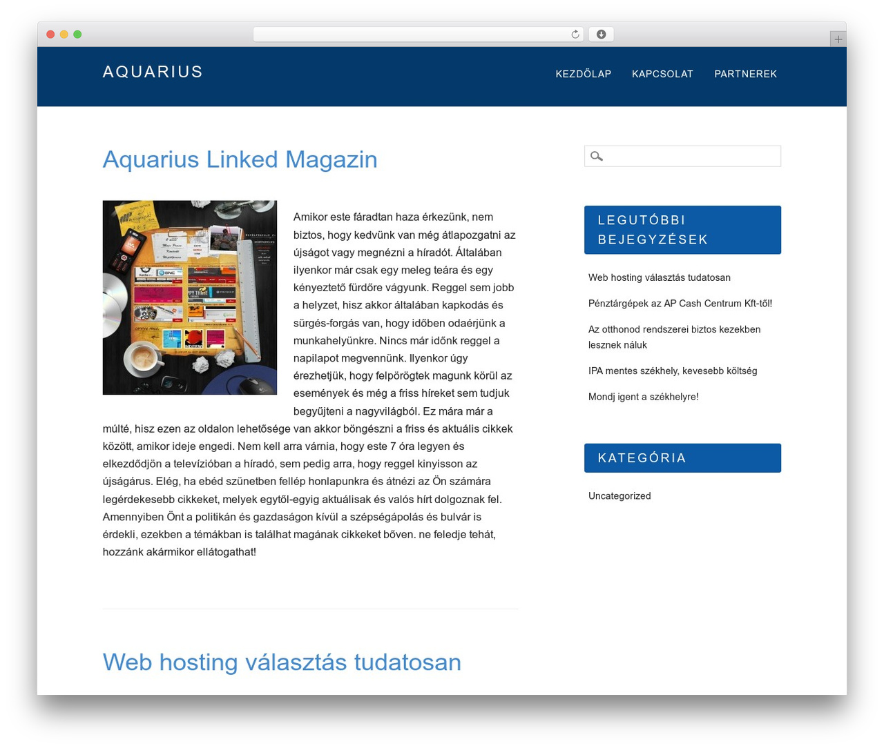 WordPress theme Hostmarks - aquarius-linked.hu