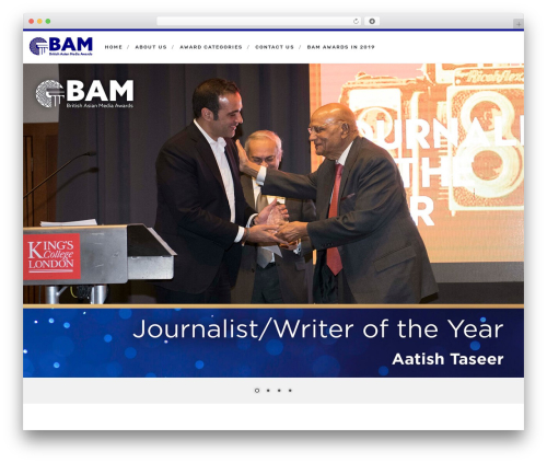 Awards WordPress theme - britishasianmediaawards.com