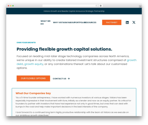 Best WordPress theme Impreza - vistaragrowth.com