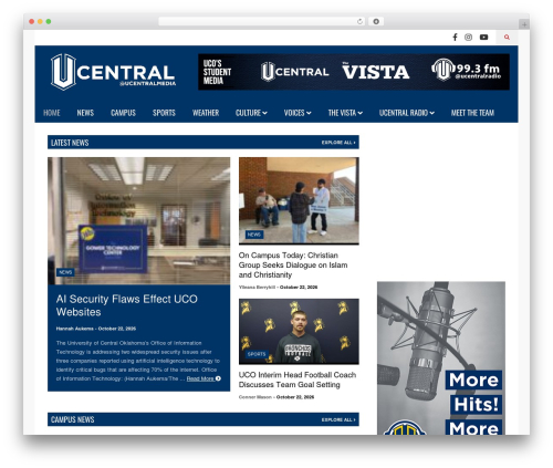 FlatNews theme WordPress - ucentralmedia.com