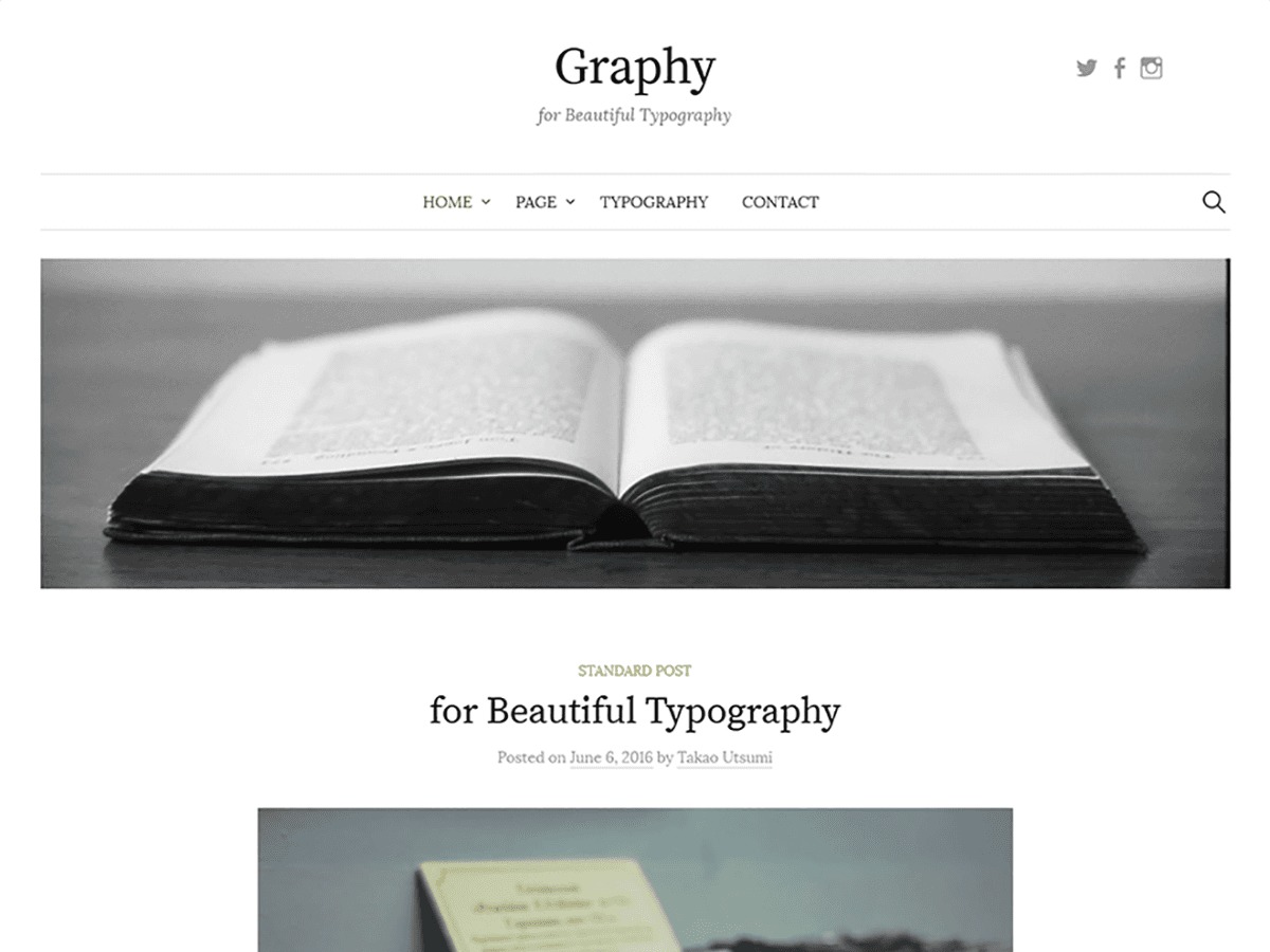 Graphy-Child WordPress theme design