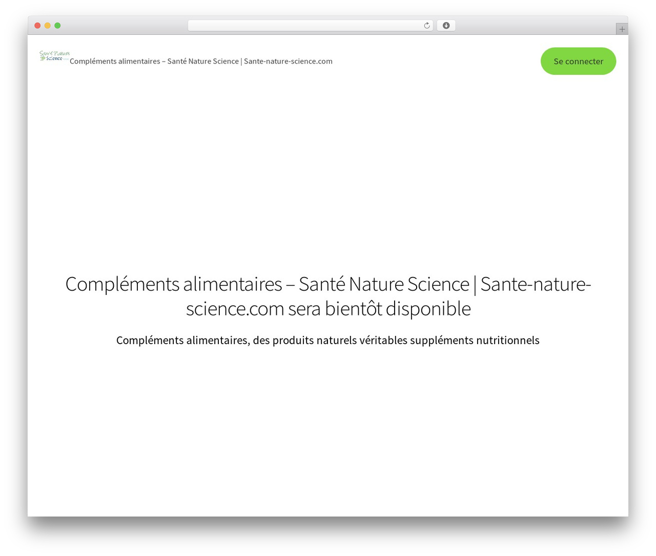 Storefront WordPress shop theme - sante-nature-science.com