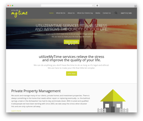UtilizeMyTime WordPress theme - utilizemytime.com.au