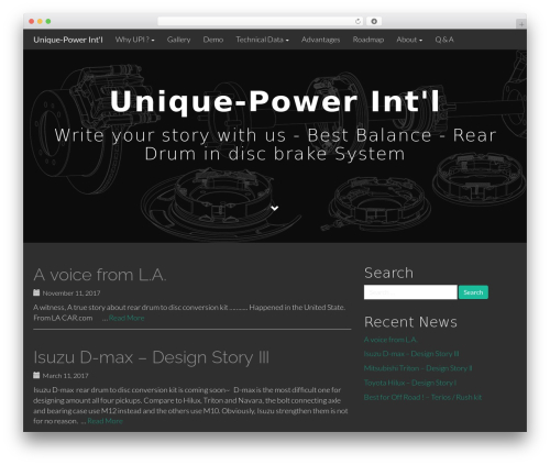 WordPress theme Flat Bootstrap - unique-power.com.tw
