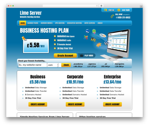 Resellerspanel WordPress plugin - limeserver.com