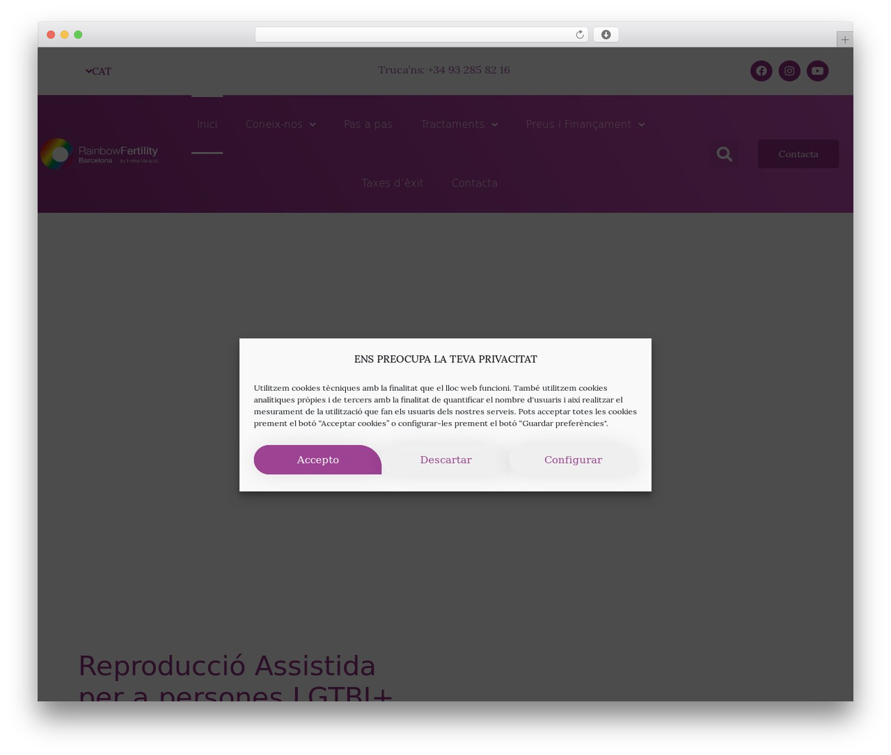 Best WordPress theme Rainbow Fertility Barcelona - rainbowfertilitybarcelona.cat