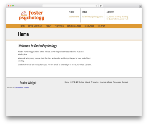 Clinic Stripes WordPress website theme - fosterpsychology.co.nz